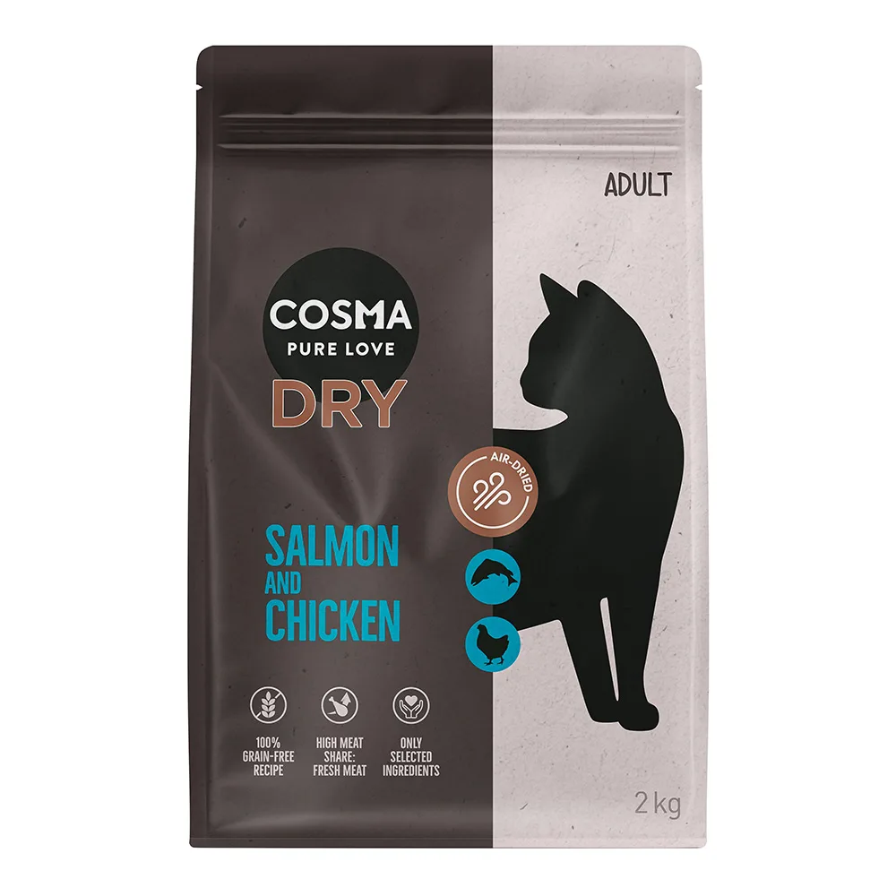 2kg Cosma Katten Droogvoer Zalm & Kip van Cosma – productfoto