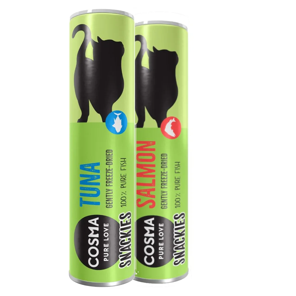 46g Tonijn & Zalm Cosma Snackies Kattensnacks by Cosma – product photo