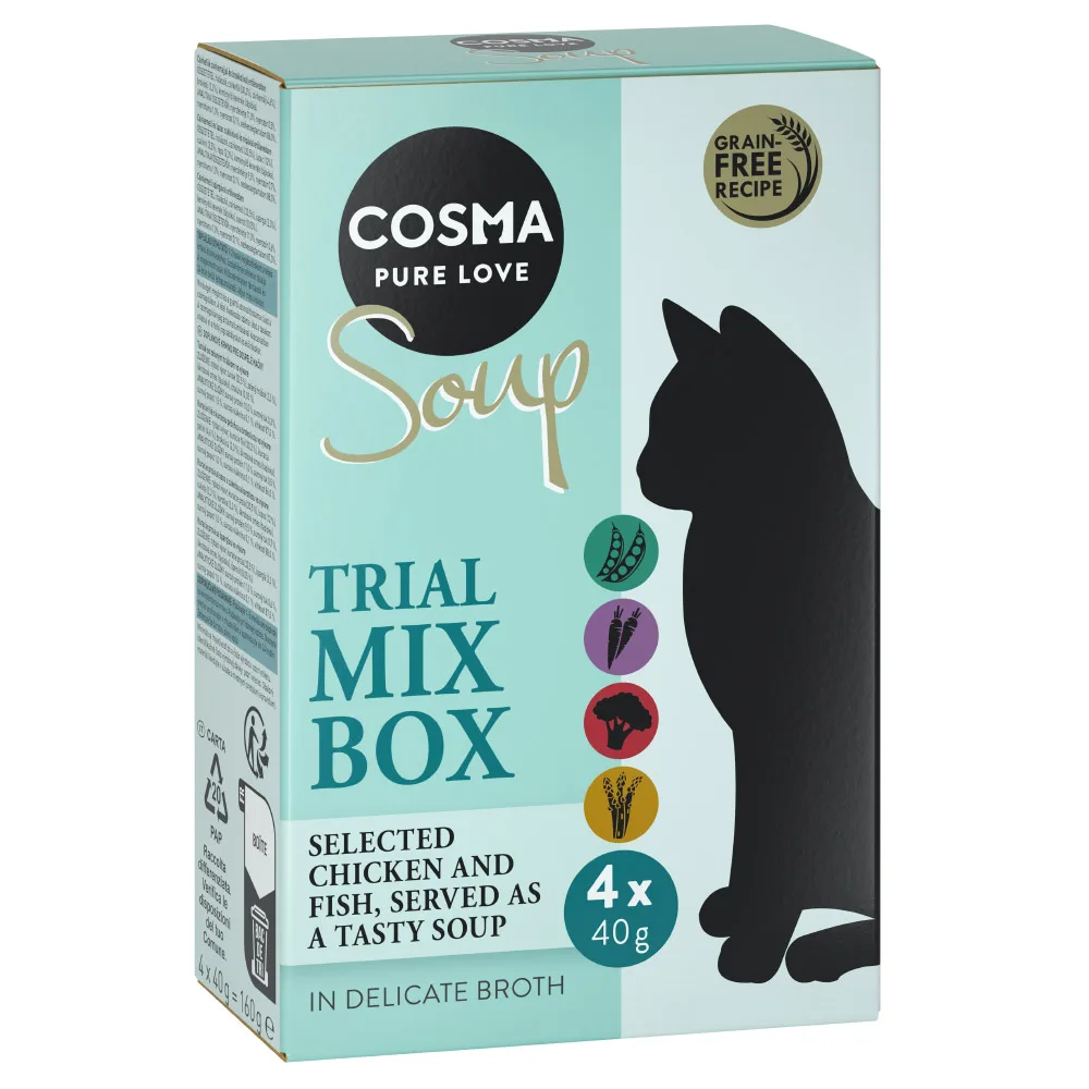 4x40g Mix 2 (4 Smaken) Cosma Soup Kattenvoer by Cosma – product photo