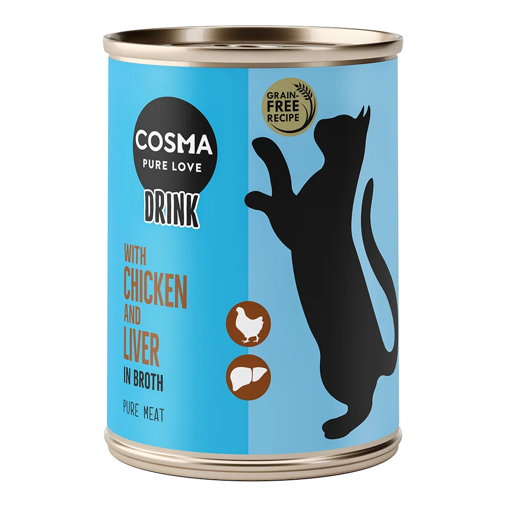 6x100 g Cosma Drink Kip en Kippenlever Katten Natvoer by Cosma – product photo