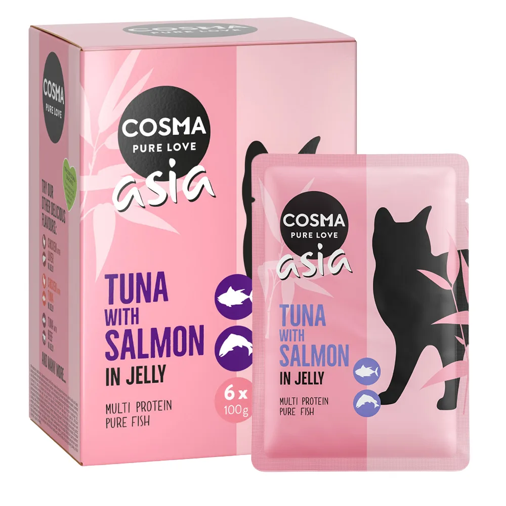 6x100g Tonijn met Zalm Thai/Asia Cosma Kattenvoer van Cosma – productfoto