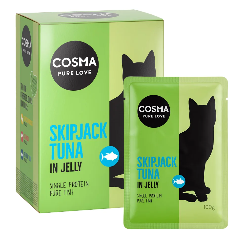 6x100g Vershoudzakjes Skipjack Tonijn Cosma Kattenvoer by Cosma – product photo