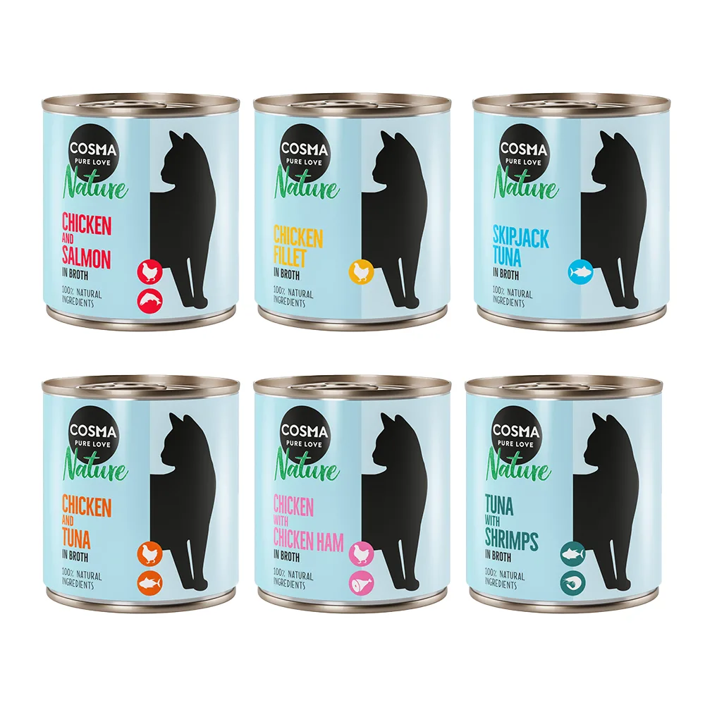 6x280g Cosma Nature Kattenvoer Probeerpakket 6 Smaken by Cosma – product photo