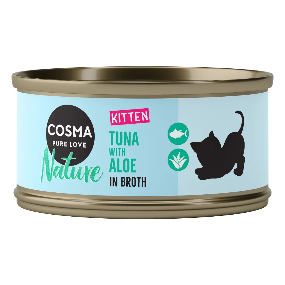 6x70g Nature Kitten Tonijn & Aloë Vera Cosma Kattenvoer by Cosma – product photo