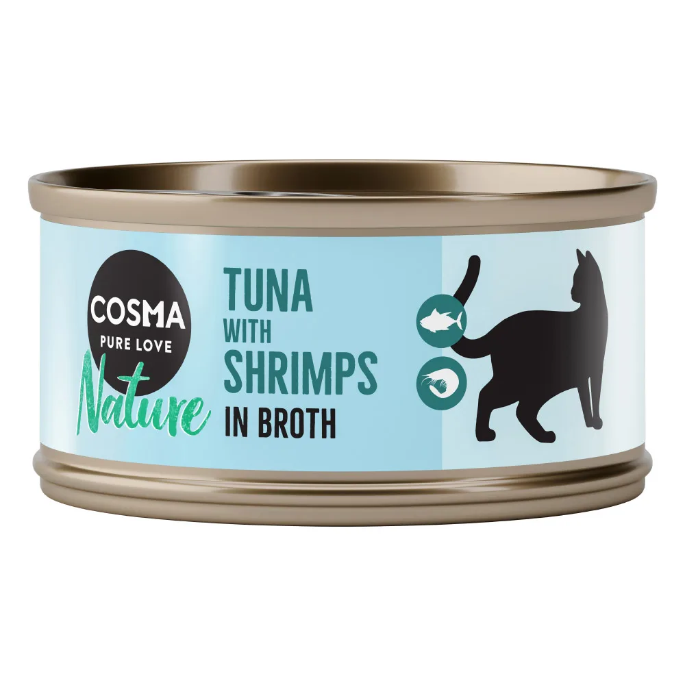 6x70g Nature Tonijn & Garnalen Cosma Kattenvoer by Cosma – product photo