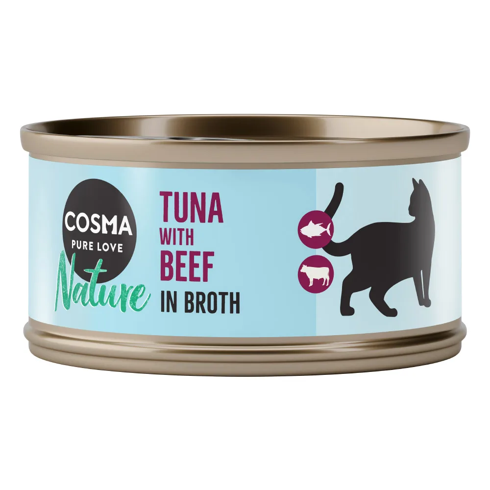 6x70g Nature Tonijn met Rund Cosma Kattenvoer van Cosma – productfoto