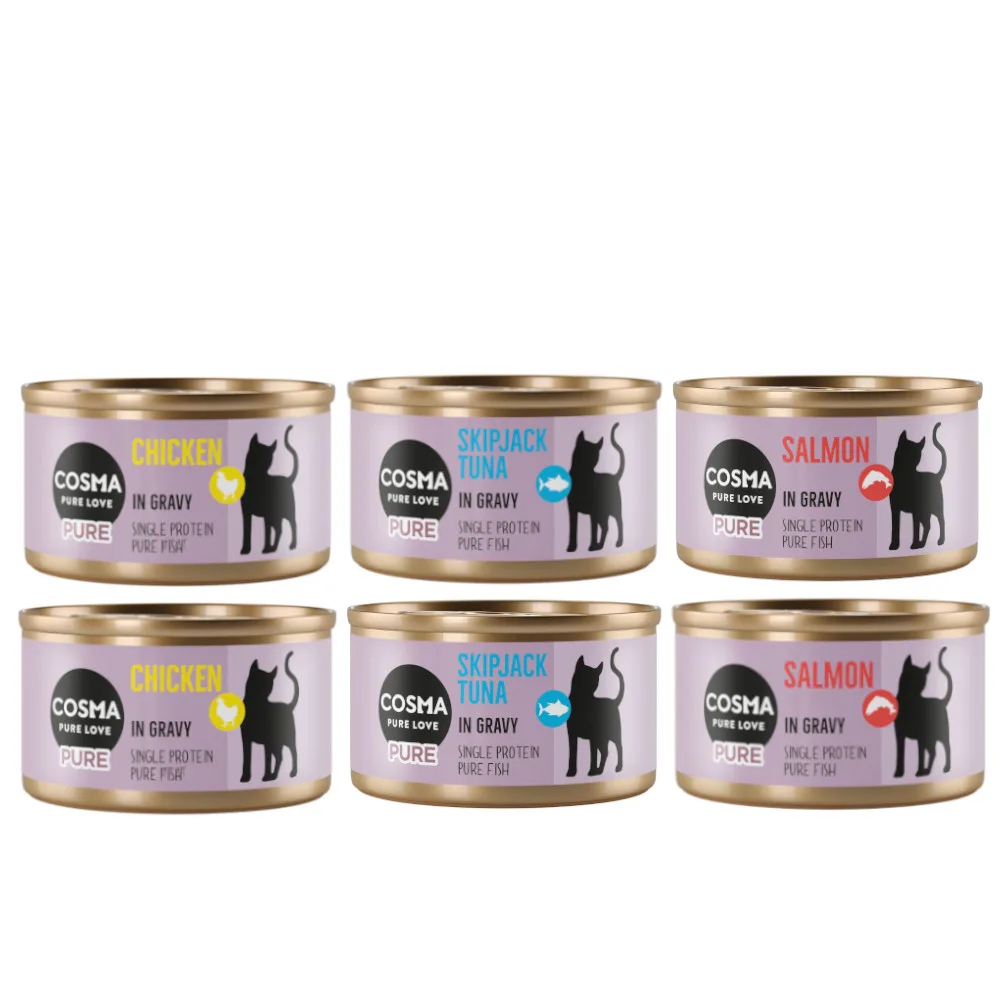 6x80g Cosma Pure Mix (3 soorten) natvoer voor katten by Cosma – product photo