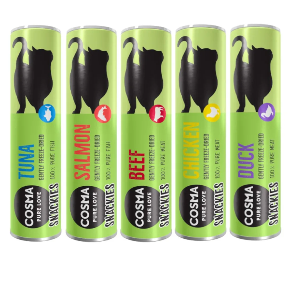 76g 5 Smaken Cosma Snackies Kattensnacks van Cosma – productfoto