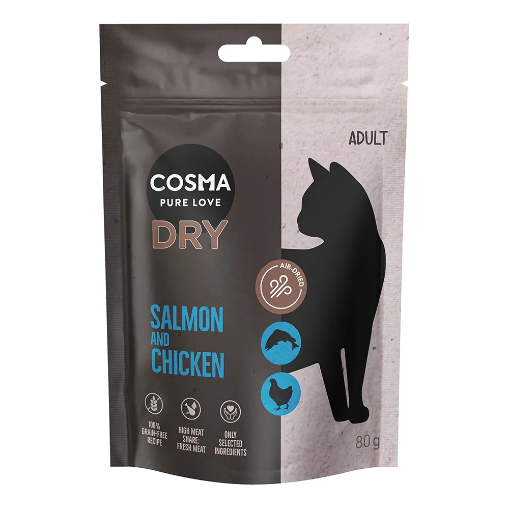 80g Cosma Katten Droogvoer Zalm & Kip van Cosma – productfoto