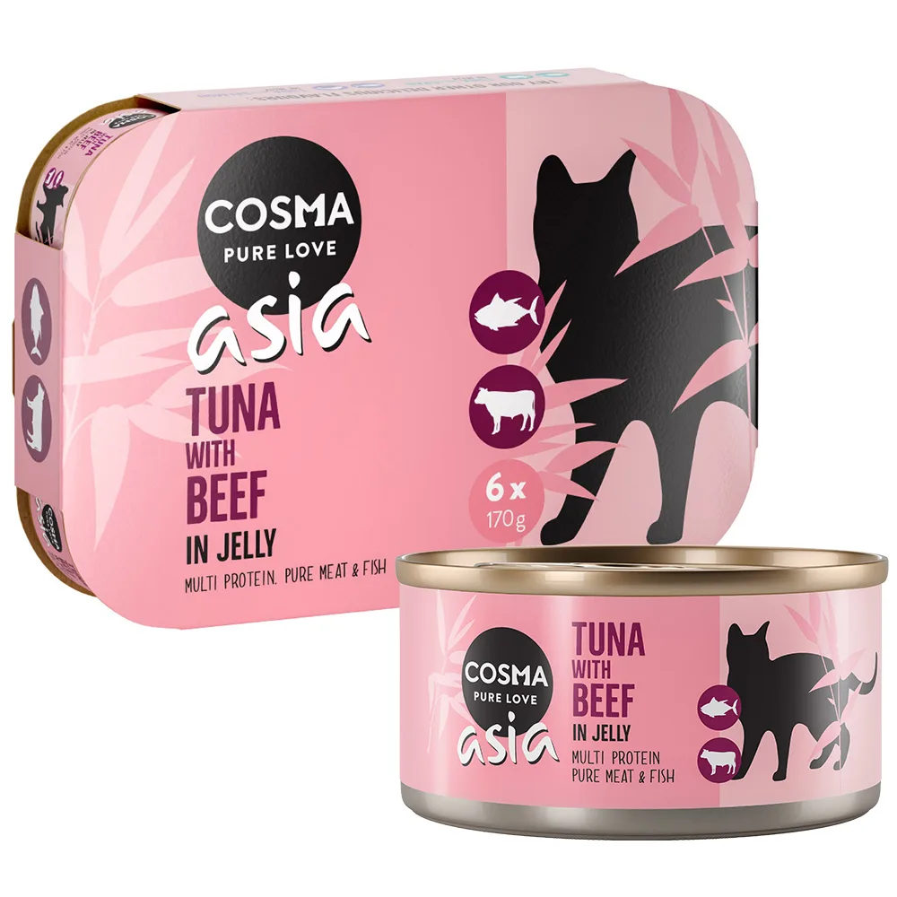 Voordeelpakket Cosma Asia in Jelly 24 x 170 g Kattenvoer - Tonijn met Rund by Cosma – product photo