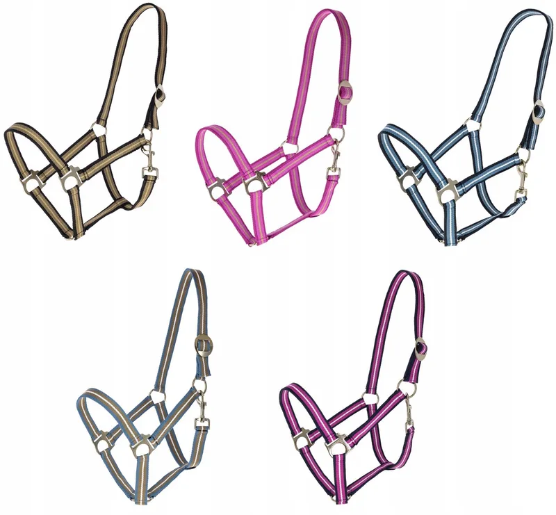 Nijlpaard Halster SS26 Volledig Marine/Roze de Covalliero – photo produit