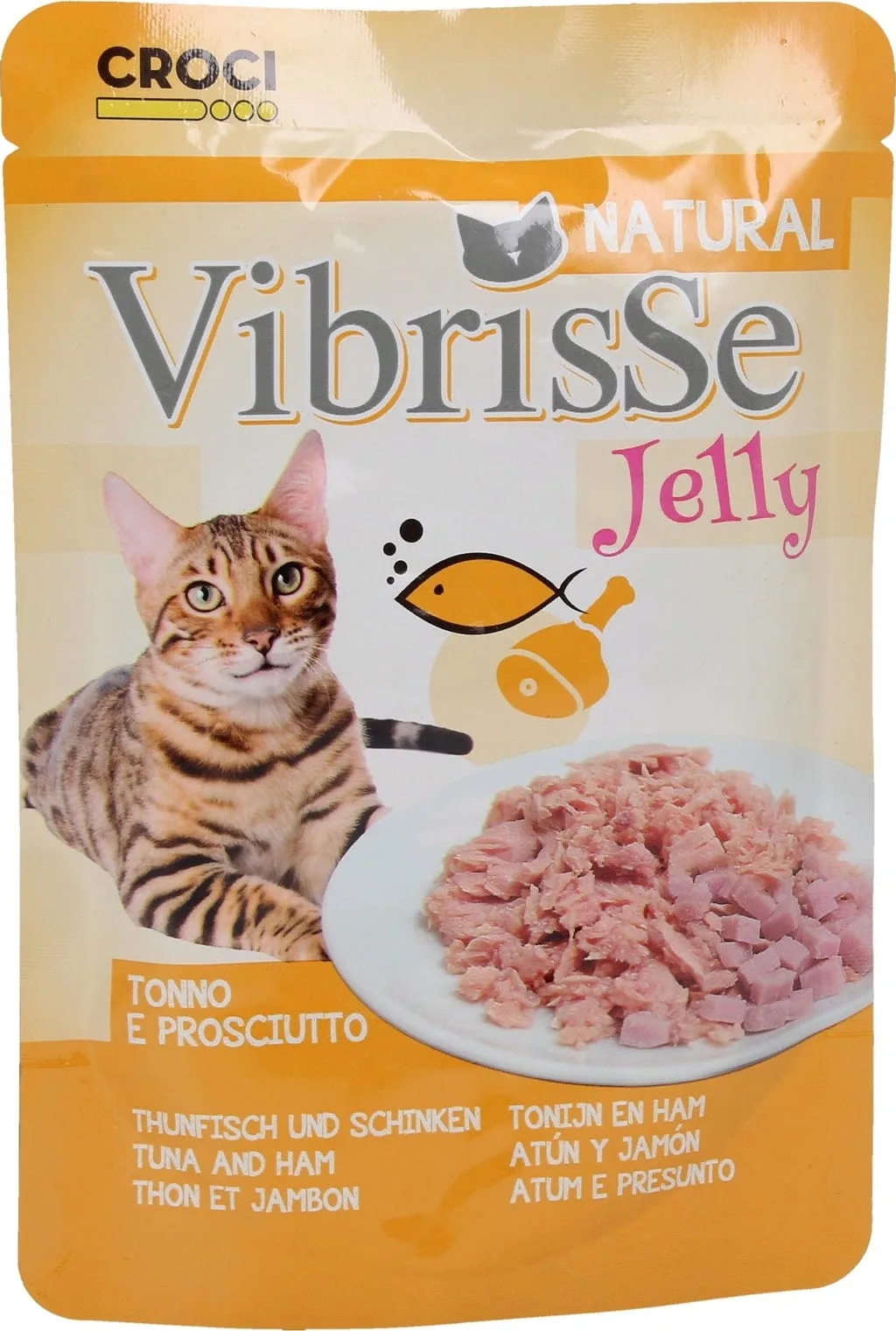Beutel Jelly mit Thunfisch, Huhn und Schinken - 70 g by Croci – product photo
