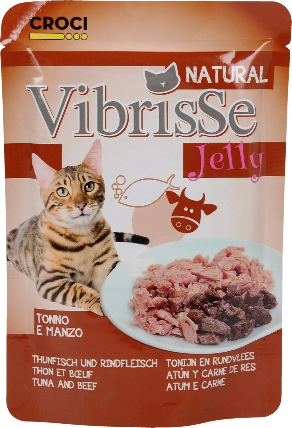 Beutel Jelly mit Thunfisch und Rindfleisch - 70 g de Croci – photo produit