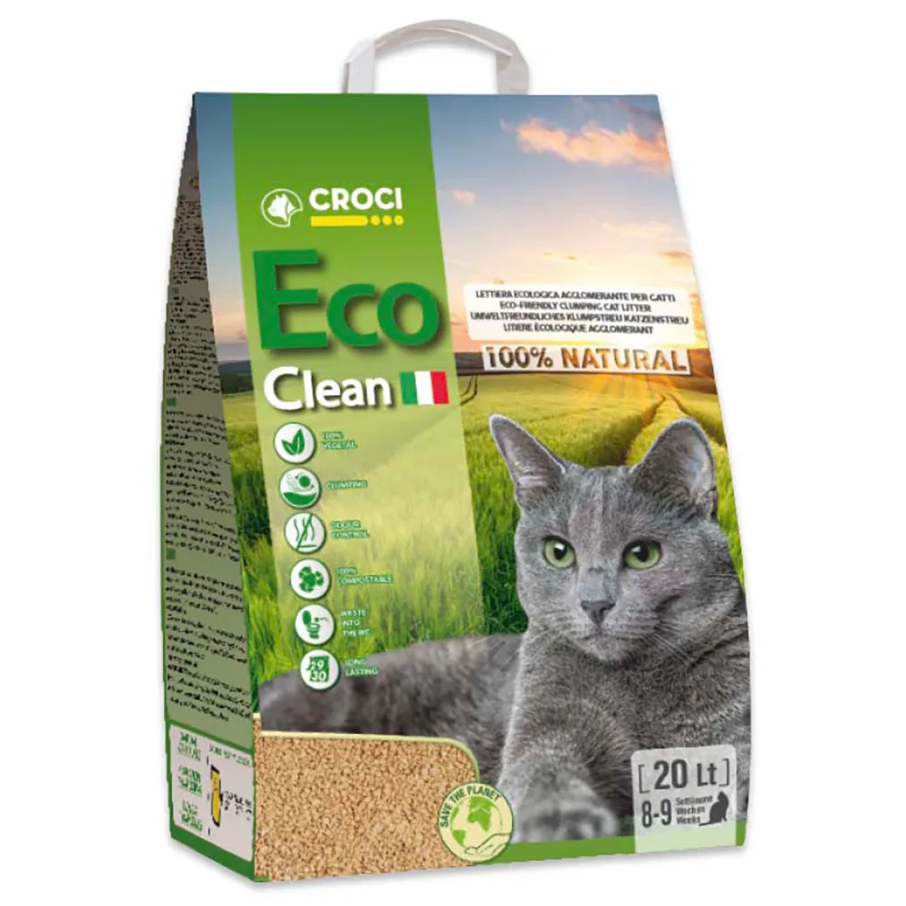 Dubbelpak 2x 20L Croci Eco Clean Kattenbakvulling van Croci – productfoto