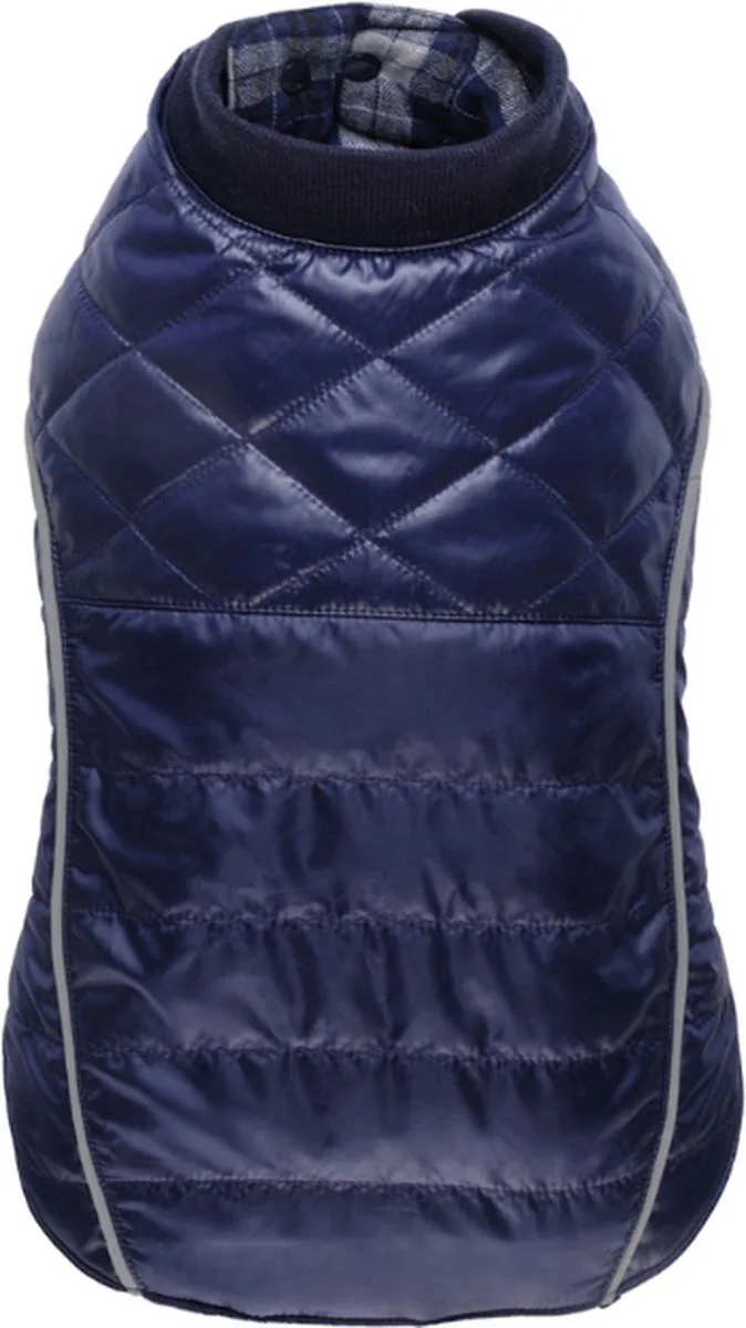 Gevoerde Hondenjas MAT - Ruglengte: 50 cm van Croci in Blauw – productfoto