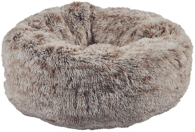 Hondenmand Donut Croci - Bicolor - Pluche, 100x100x25 cm, Wasbaar de Croci en Beige – photo produit