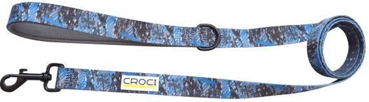 Hondenriem Jackson Tweezijdig / Grijs 150X1,9 CM de Croci en Bleu – photo produit