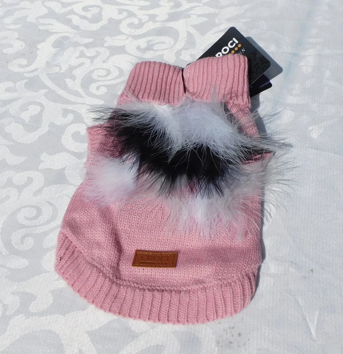 Hondentrui Croci - Roze/Wit Met Opening - 25 Cm, Geschikt Voor Kleine Honden van Croci in Roze, Wit, Zwart – productfoto