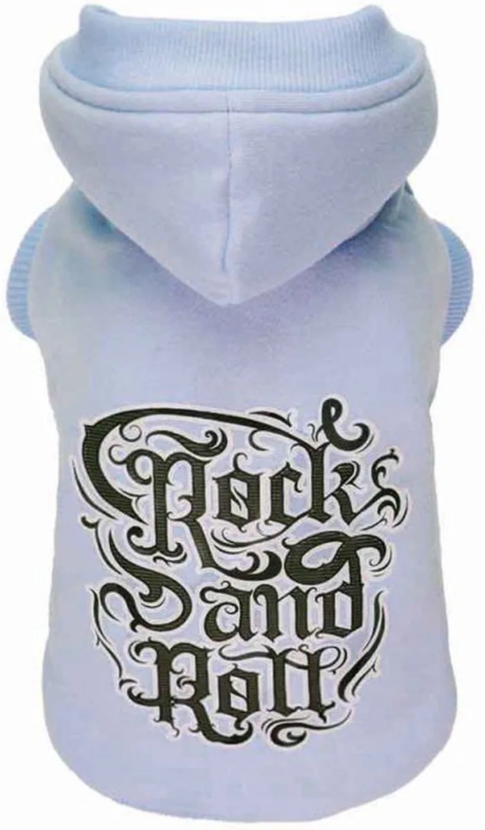 Hondentrui – Sweatshirt Rock’n blue – Kleur: – Ruglengte 50cm van Croci in Blauw – productfoto