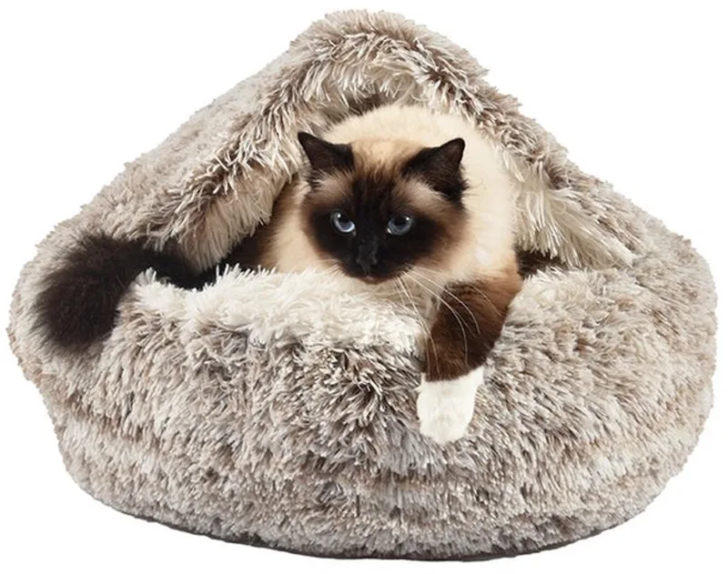 Kattenmand Iglo Croci - Gemeleerd Beige/Wit - Zacht, Wasbaar, 50x35 cm by Croci in Beige – product photo