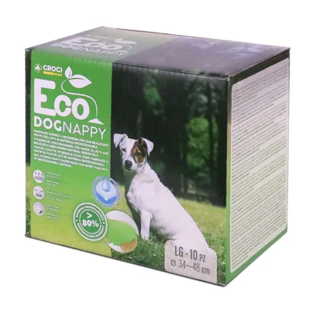 Nappy Eco hondenluiers maat L:34-48cm, 10st voor honden van Croci – productfoto