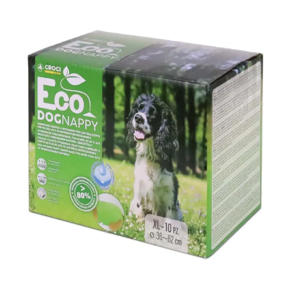 Nappy Eco hondenluiers maat XL:40-62cm, 10st voor honden van Croci – productfoto