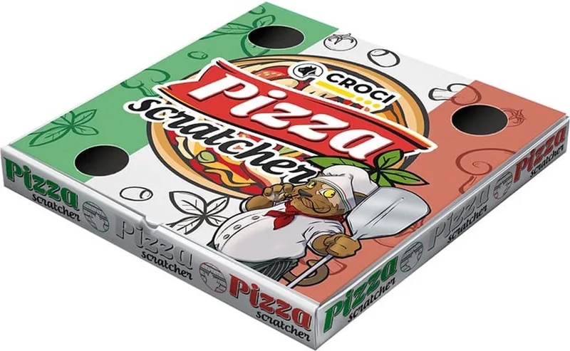 Pizza Scratcher - Krabkarton Kat - met Catnip - 40 x 40 x 5 cm by Croci in Multicolour – product photo