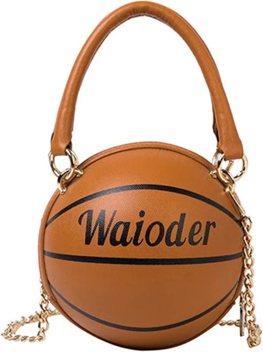 Poepzakhouder/handtasje - Basketbal Waioder van Croci in Bruin – productfoto