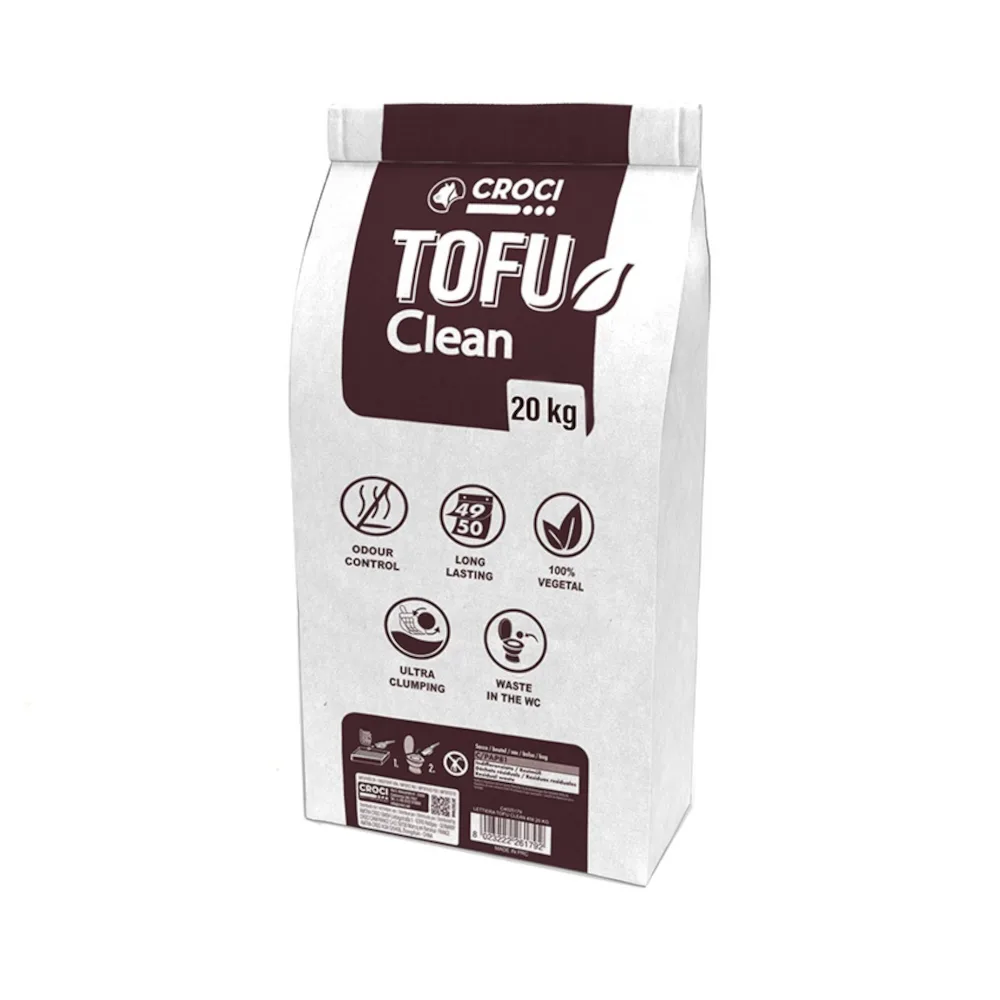 Tofu Clean kattenbakvulling - 45 l (20 kg) van Croci – productfoto