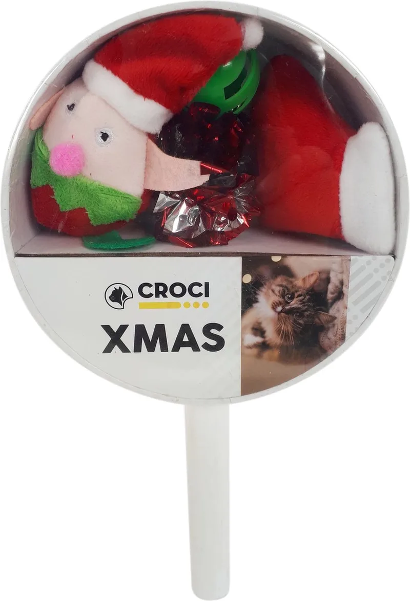 xmas cat lolly met speelgoed by Croci – product photo