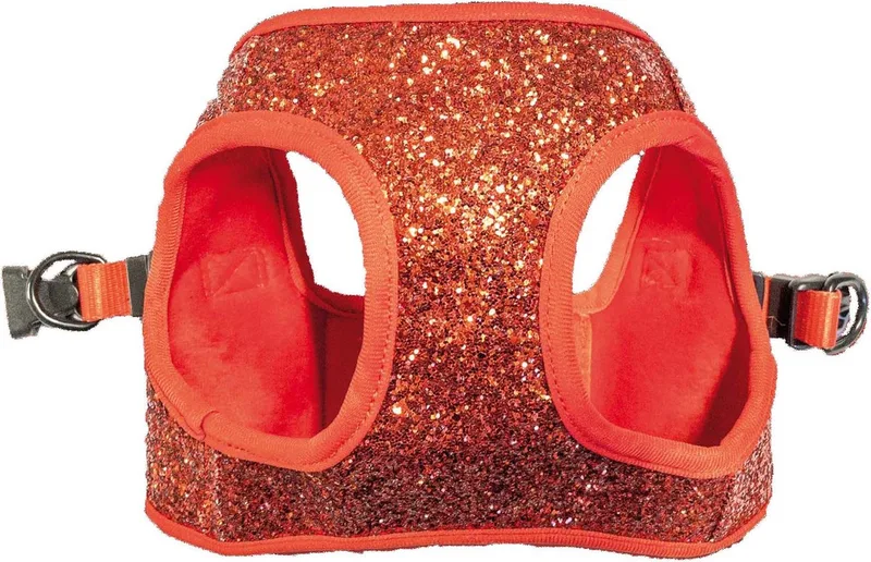 Xmas Redmania hondentuig met glitter en dubbele D ring S 35-45CM de Croci en Rouge – photo produit