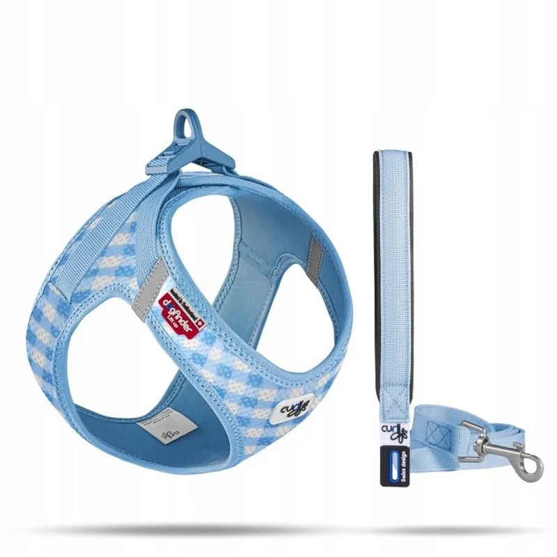 Air Mesh Harnas met Lijn - Caro - Maat 2XS de Curli en Bleu – photo produit