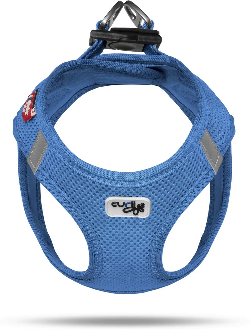 Clasp Vest Harness Clasp Air-Mesh - Hondentuig - 26.7-30.1 Cm by Curli in Blue – product photo
