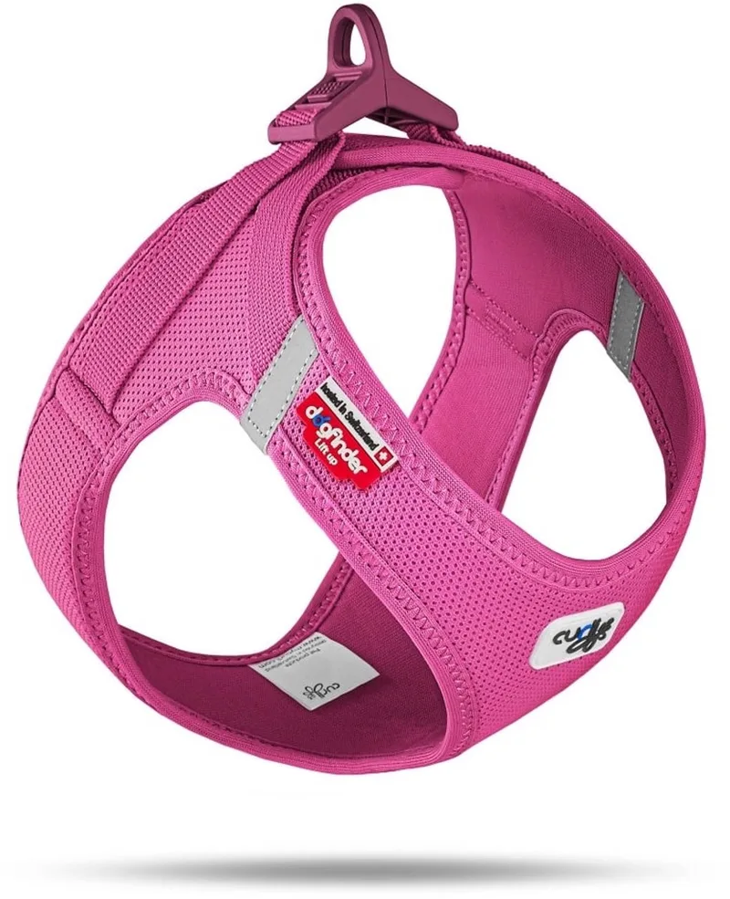 Clasp Vest Harness Clasp Air-Mesh - Hondentuig - 33.9-38.2 Cm fra Curli i Fuchsia – produktbillede