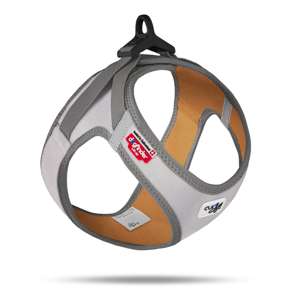 Glow Clasp Vest harnas, grijs maat XS: 33,9 - 38,2 cm hond van Curli – productfoto