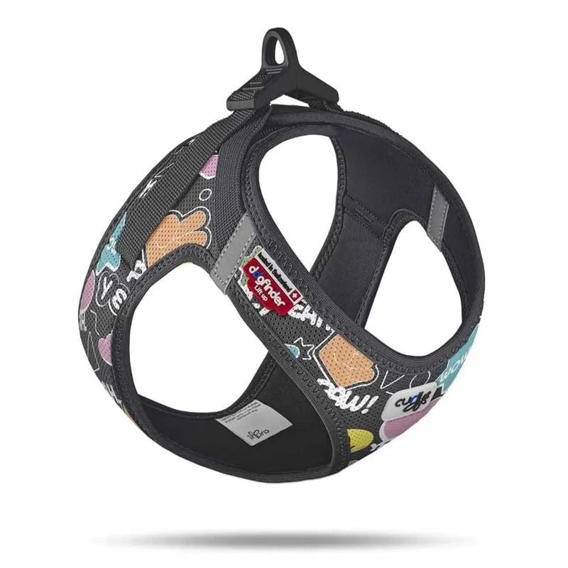 Hondentuig Clasp Vest Harness Comic SE25 Maat XL by Curli in Black – product photo