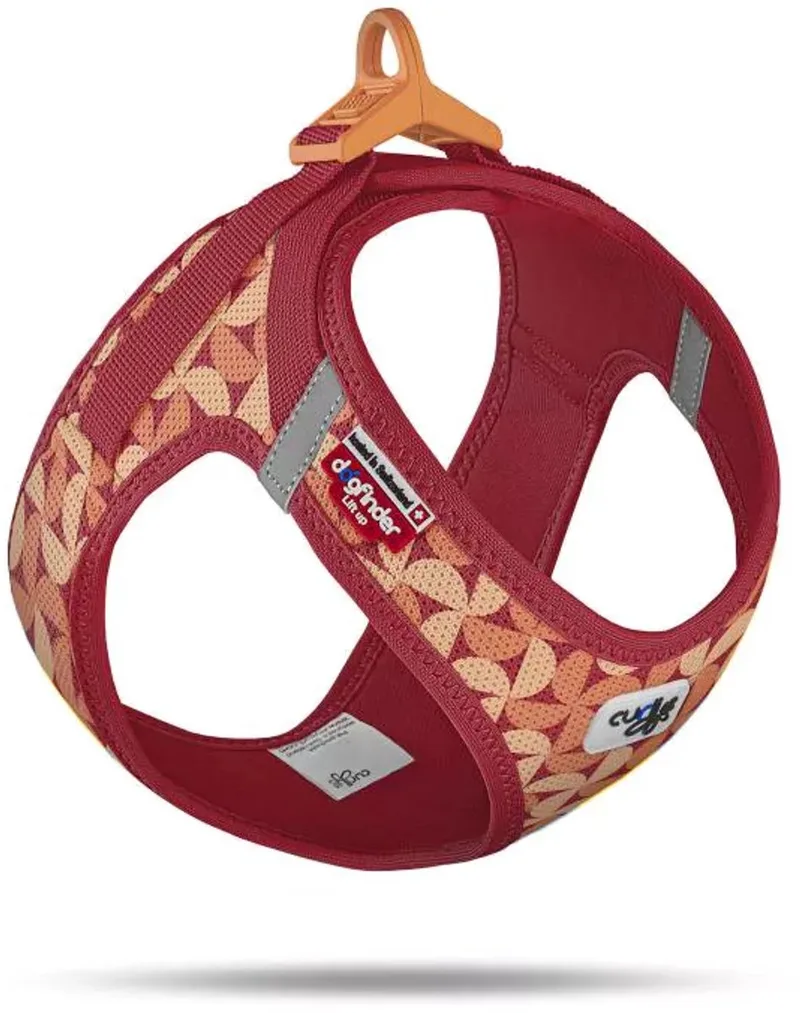 Hondentuig Clasp Vest Harness Halve Cirkel LE26 Maat XL 55-62 cm fra Curli i Rød – produktbillede