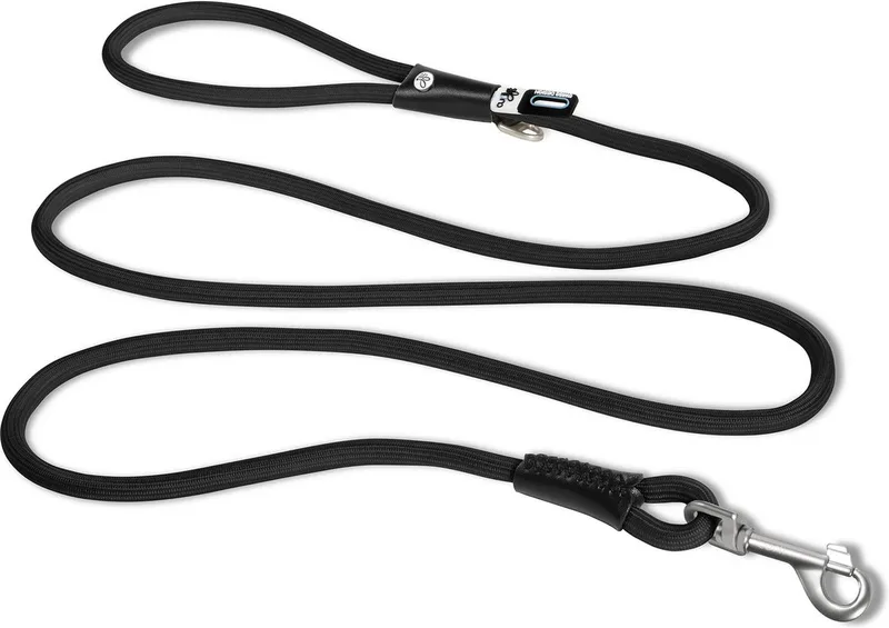 Stretch Comfort Leash - Hondenriem - 180x1 cm Rond Nylon Ø 10 Mm de Curli en Noir – photo produit