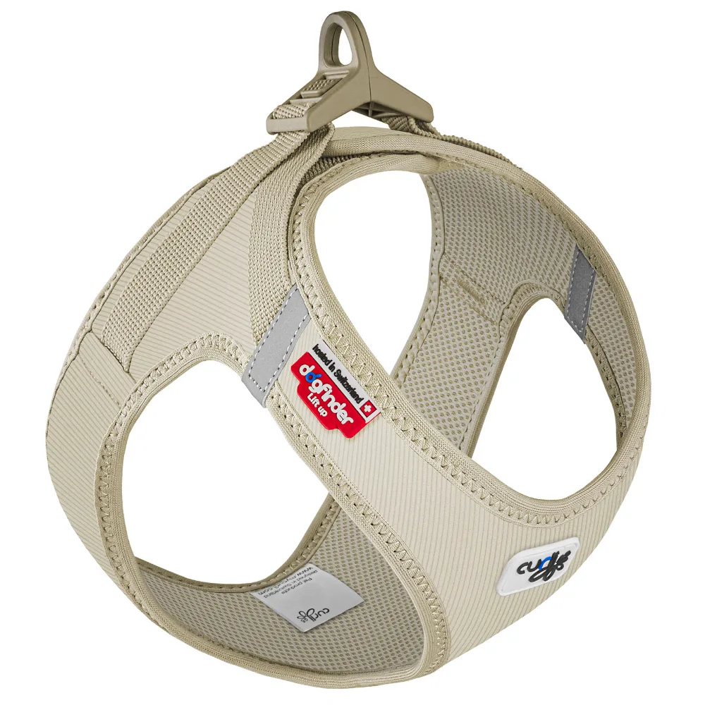Vest harnas Gesp Koord, lichtbruin maat XS: 33,9-38,2 cm hond van Curli – productfoto