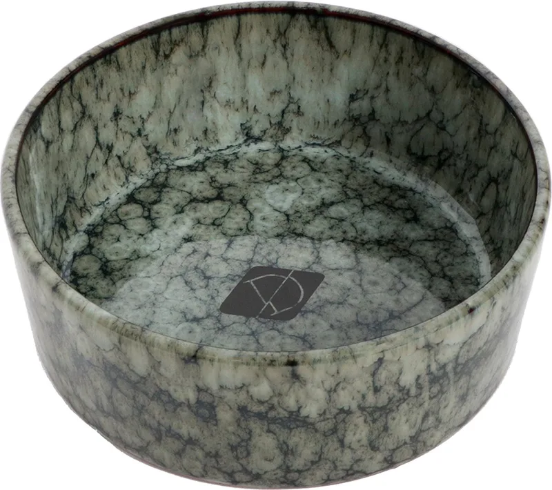 Drinkbak - Hond - Jasper Eet- En Drinkkom M - 700ml - 16x16x6cm - 1st de D&D Home en Green marble – photo produit