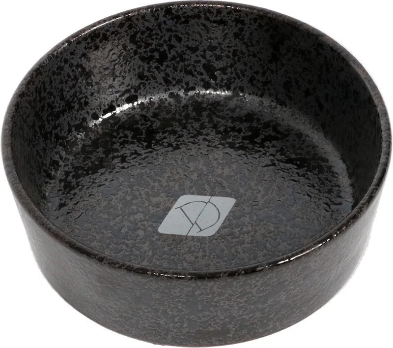Drinkbak - Hond - Jasper Eet- En Drinkkom S - 350ml - 13x13x4,4cm - 1st by D&D Home in Black dots – product photo