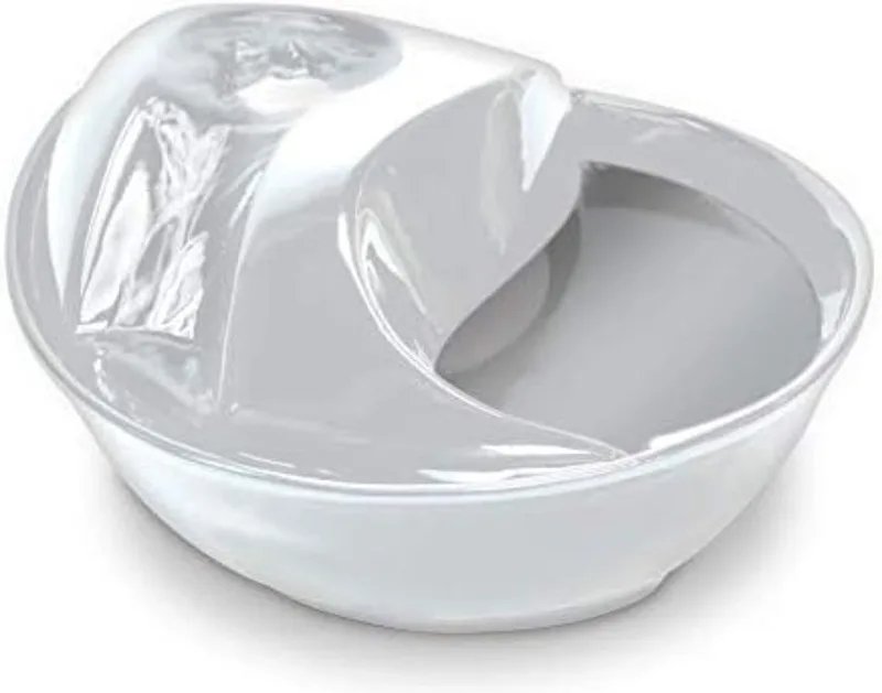 Drinkfontein Kat Keramiek - Waterfontein Kat - Kattenfontein - 34x28x14cm by D&D Home in White – product photo