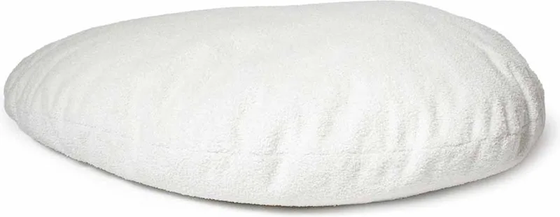 Hondenkussen Pebble XL - Orthopedisch met Foamvlokken - Afneembare Teddy Hoes & Anti-slip - 120x95x33cm von D&D Home in Weiß – Produktfoto