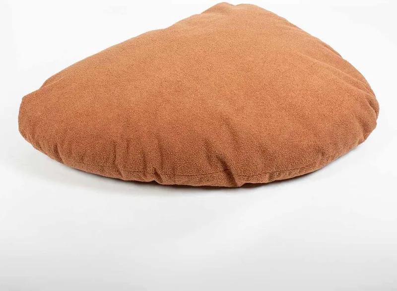 Hondenkussen Pebble XL - Orthopedisch met Foamvlokken - Afneembare Teddy Hoes & Anti-slip - 120x95x33cm by D&D Home in Orange – product photo