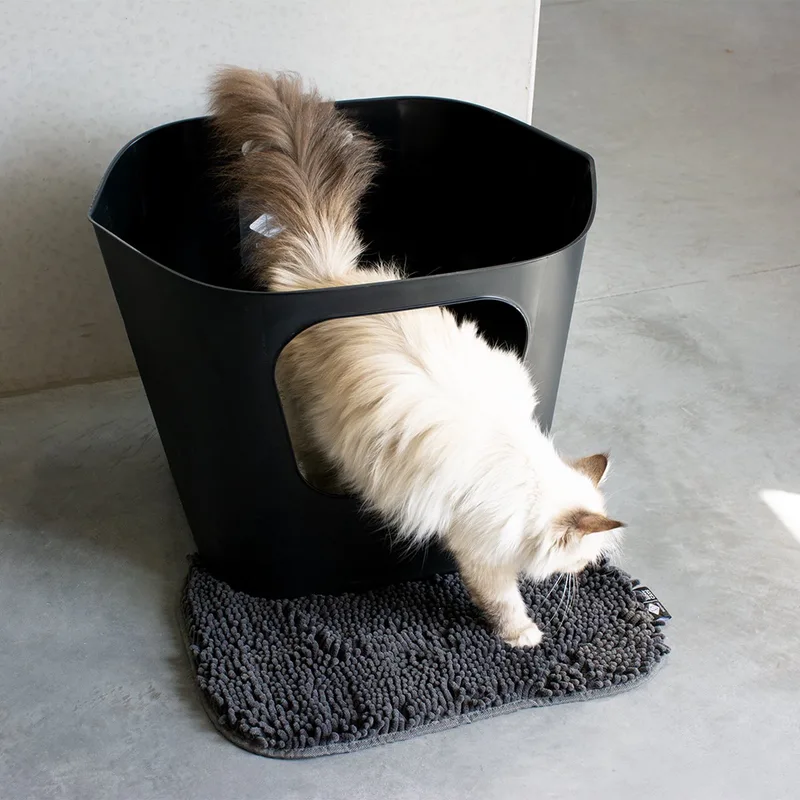 I LOVE Happy Cats Dylan Metalen Kattenbakschep - Poepschep met Houten Handvat - 29x13,5x6cm by D&D Home in Black – product photo
