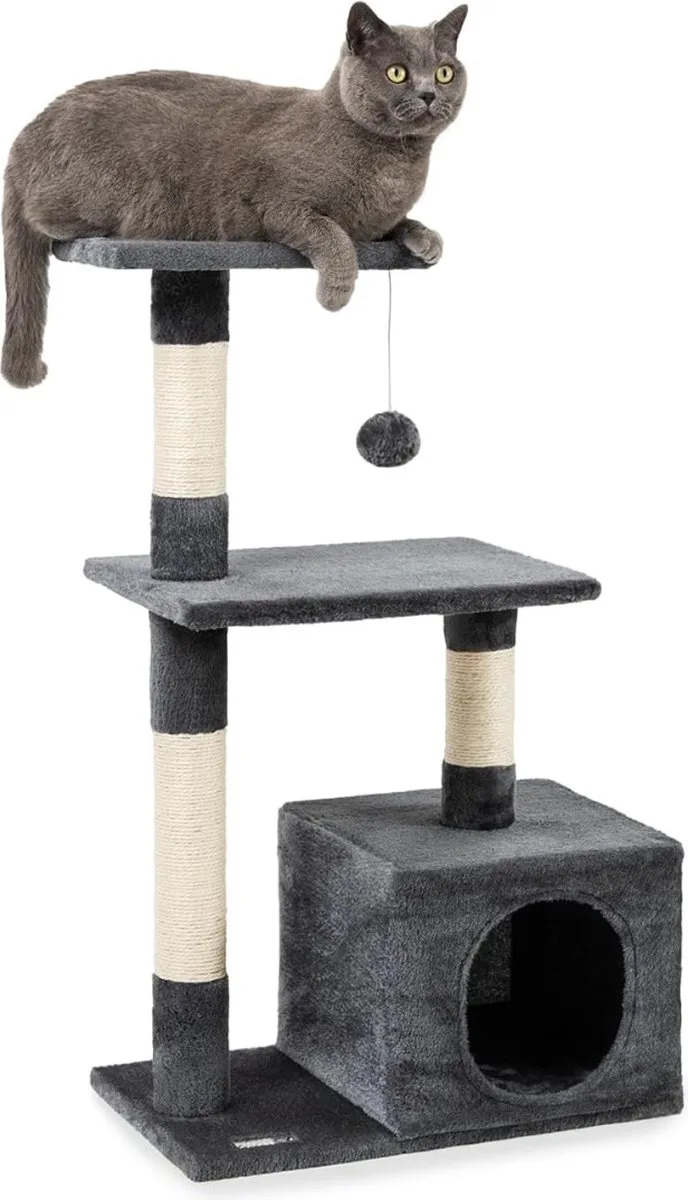 Krabpaal Voor Zware Katten - Krabpaal - Krabpaal Voor Grote Katten - 30x50x85cm by D&D Home in Dark grey – product photo