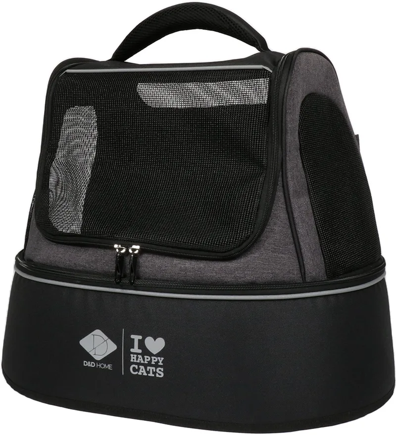 Phoebe - Reismand Katten - Kattenreismand - Stof & Gaas - 50x35x40cm de D&D Home en Noir – photo produit