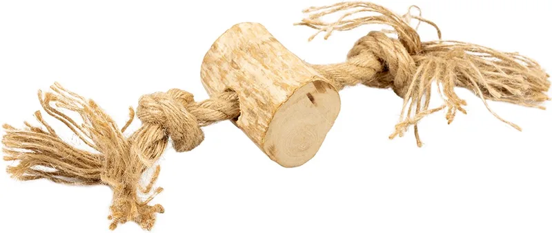 Speelgoed Voor Dieren - Hond - Koffiehout Kauwstok & Jute Touw M - 4x6x25cm - 1st by D&D Home in Brown – product photo