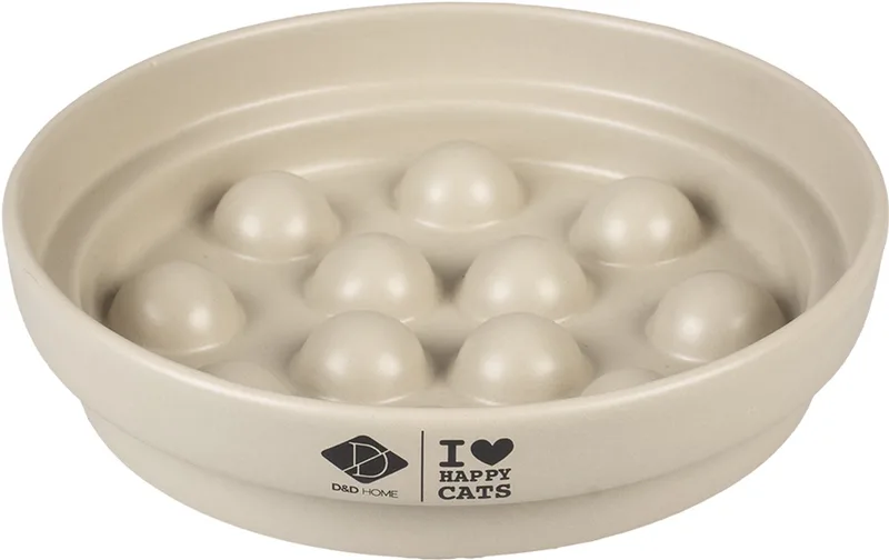 Sue - Slow Feeder - Voerbak Kat - Met Bolletjes - 20x20x4,5cm von D&D Home in Weiß – Produktfoto