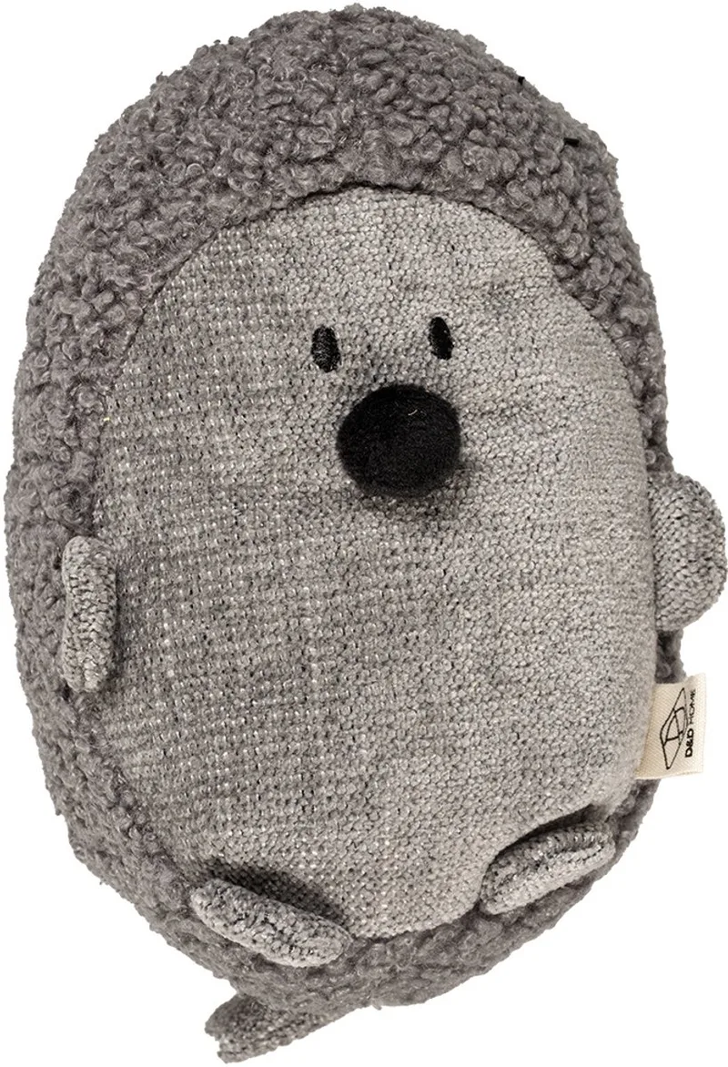 Trappelkussen Molly Donkergrijs – molvormig kattenspeeltje van chenille & teddy met catnippocket S - 11x11x19cm von D&D Home in Grau – Produktfoto